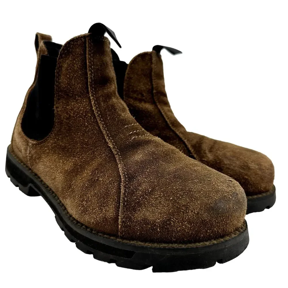 Keen Utility Seattle Romeo Ankle Boot Soft Workwear Slip On Elastic Brown 6.5M